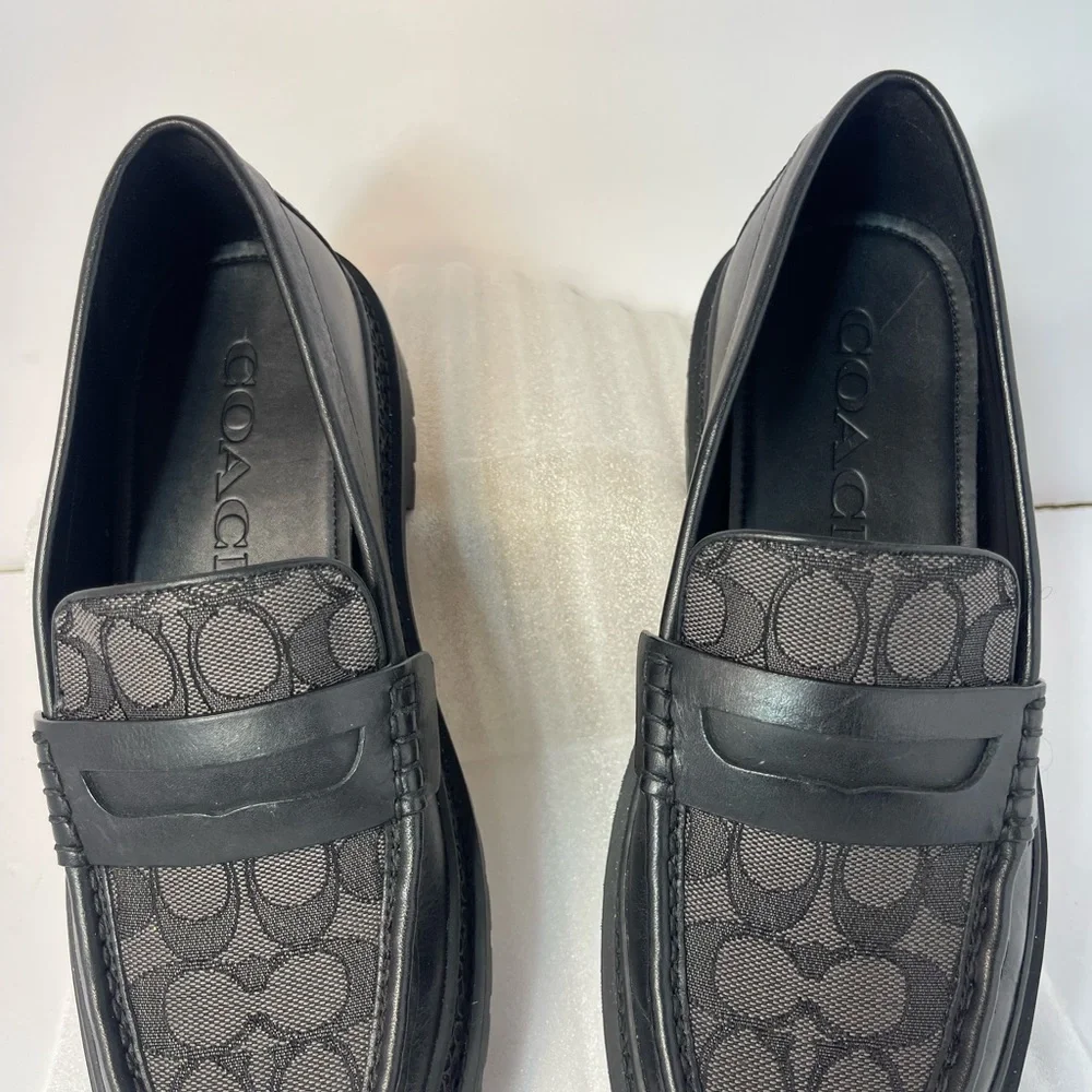 Coach Black and Gray Loafers for Men - Picture 8 of 16